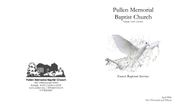 Easter Morning Baptism Service - Pullen Memorial Baptist Church