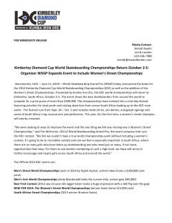 Kimberley Diamond Cup World Skateboarding Championships