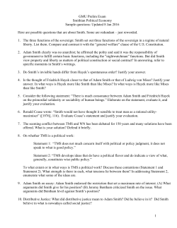 1 GMU Prelim Exam Smithian Political Economy Sample questions