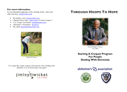 Starting a Croquet Program for People Dealing with Dementia