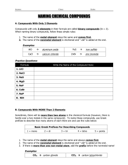 naming chemical compounds