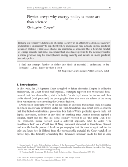 Physics envy: why energy policy is more art than science