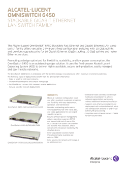 OmniSwitch 6450 Stackable Gigabit Ethernet LAN - Alcatel