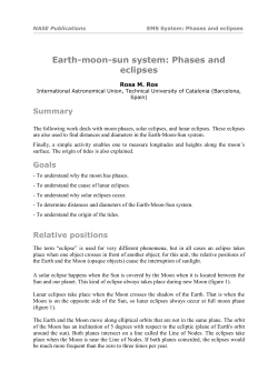 Earth-moon-sun system: Phases and eclipses