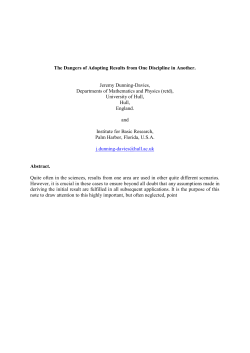The Dangers of Adopting Results from One Discipline in