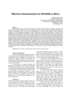 Effective Communication for HIV/AIDS in Africa
