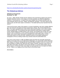 The Gettysburg Address