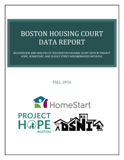 BOSTON HOUSING COURT DATA REPORT