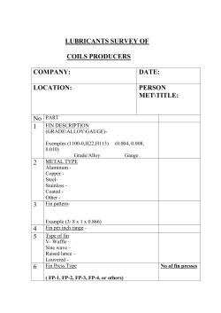 LUBRICANTS SURVEY OF