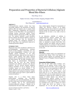 Preparation and Properties of Bacterial Cellulose/Alginate Blend Bio
