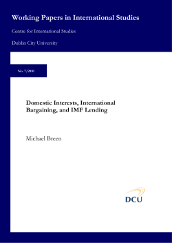 Working Papers in International Studies - DORAS