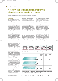 A review in design and manufacturing of stainless steel sandwich