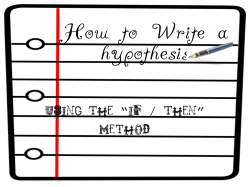 Writing A Proper Hypothesis