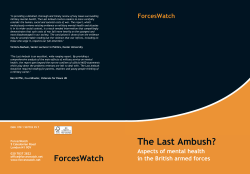 The Last Ambush: Aspects of mental health in the British armed forces