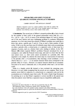 quadratic systems and dulac`s theorem