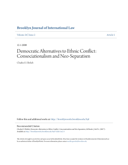 Democratic Alternatives to Ethnic Conflict