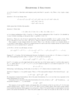 Homework 3 Solutions