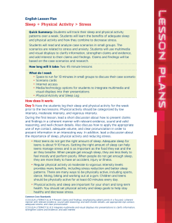 Sleep + Physical Activity > Stress