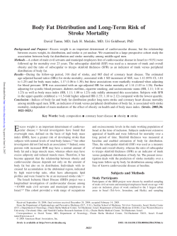 Body Fat Distribution and Long-Term Risk of Stroke Mortality