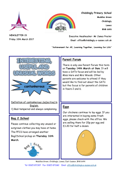 cantankerous - Chiddingly Primary School