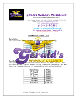Gerald`s Heavenly Desserts LLC (404) 245-2491
