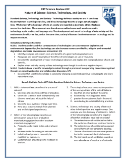 CRT Science Review #12 Nature of Science: Science