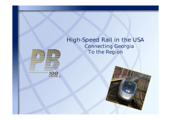 High Speed Rail - Georgia Planning Association