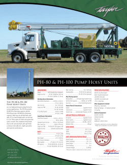 the ph-80 pump hoist product sheet