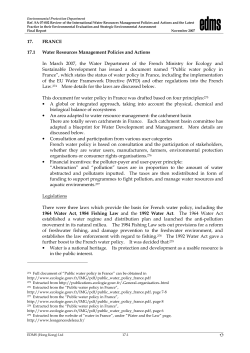 Review of the International Water Resources Management Policies