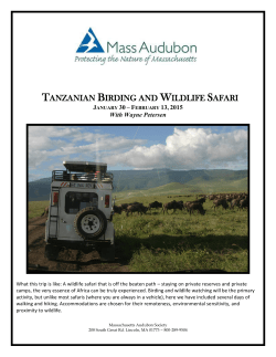 a 13-day wildlife safari to