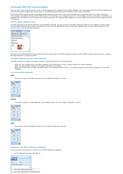The Microsoft Office 2007 and 2010 Clipboard - AM-Win