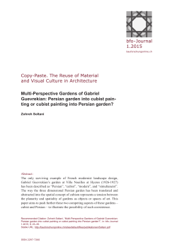 bfo - Journal 1.2015 Multi-Perspective Gardens of Gabriel Guevrekian