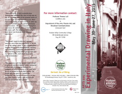 Experimental Drawing in Italy - Hudson Valley Community College