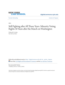 Minority Voting Rights 50 Years after the March on Washington