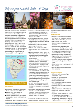 PDF Brochure - Enthusiastic Buddhist Pilgrimages