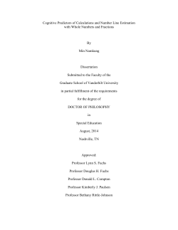 Cognitive Predictors of Calculations and Number Line Estimation
