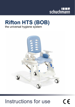 Rifton HTS (BOB) Instructions for use