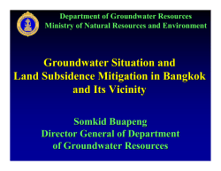 Groundwater Situation and Land Subsidence Mitigation in Bangkok