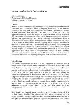 Mapping Ambiguity in Democratization