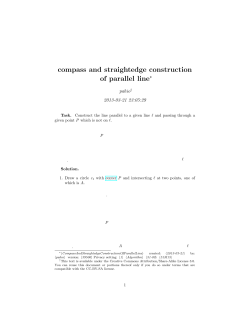 compass and straightedge construction of parallel line