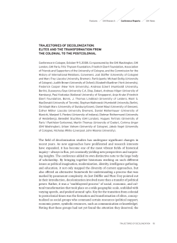 trajectories of decolonization: elites and the transformation from the