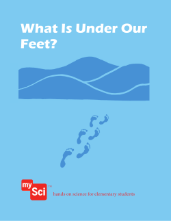 What Is Under Our Feet? - Institute for School Partnership