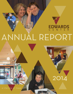 Edwards Center 2014 Annual Report