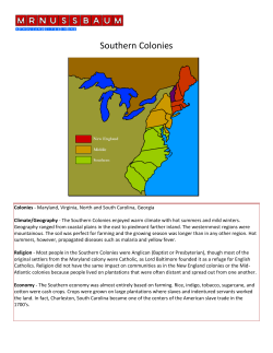 Southern Colonies