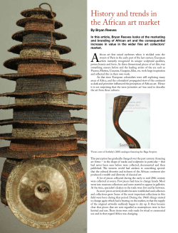 History and trends in the African art market