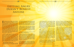 Getting Angry Doesn`t Benefit Anyone