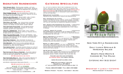 Signature Sandwiches Catering Specialties