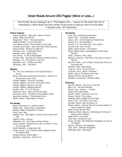 Great Reads Book List