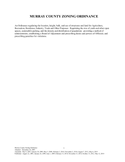 MURRAY COUNTY ZONING ORDINANCE