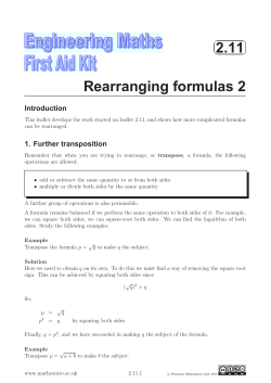 2.11 Rearranging formulas 2